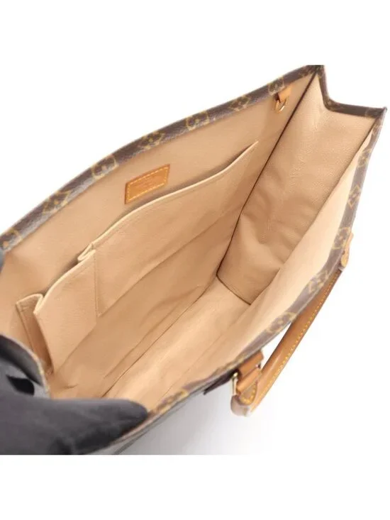 Louis Vuitton Tote Sac Plat Canvas Leather - Picture 3 of 11